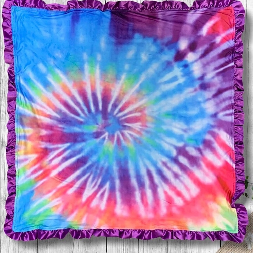 Tye dye Swirl Baby Minky Blanket NEW